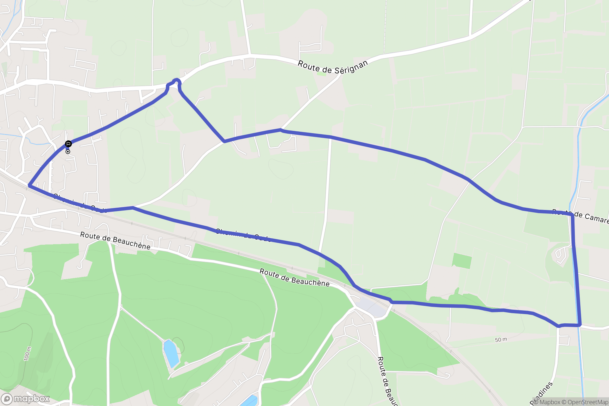 Piolenc : carte du parcours de randonnée - France