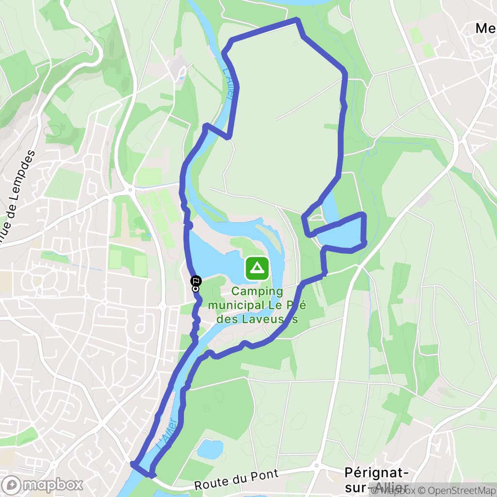 Cournon-d'Auvergne : carte du parcours de randonnée - France