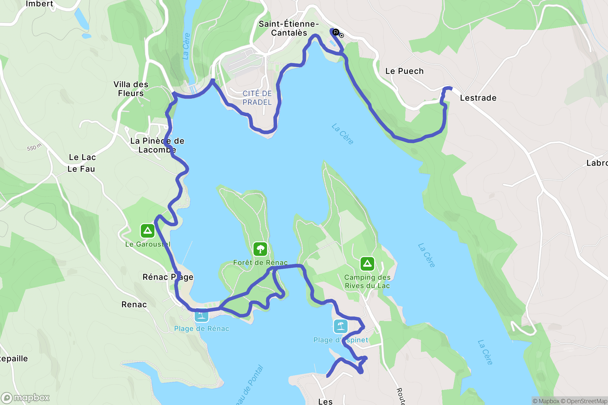 Saint-Étienne-Cantalès: routekaart voor buitenactiviteiten - France