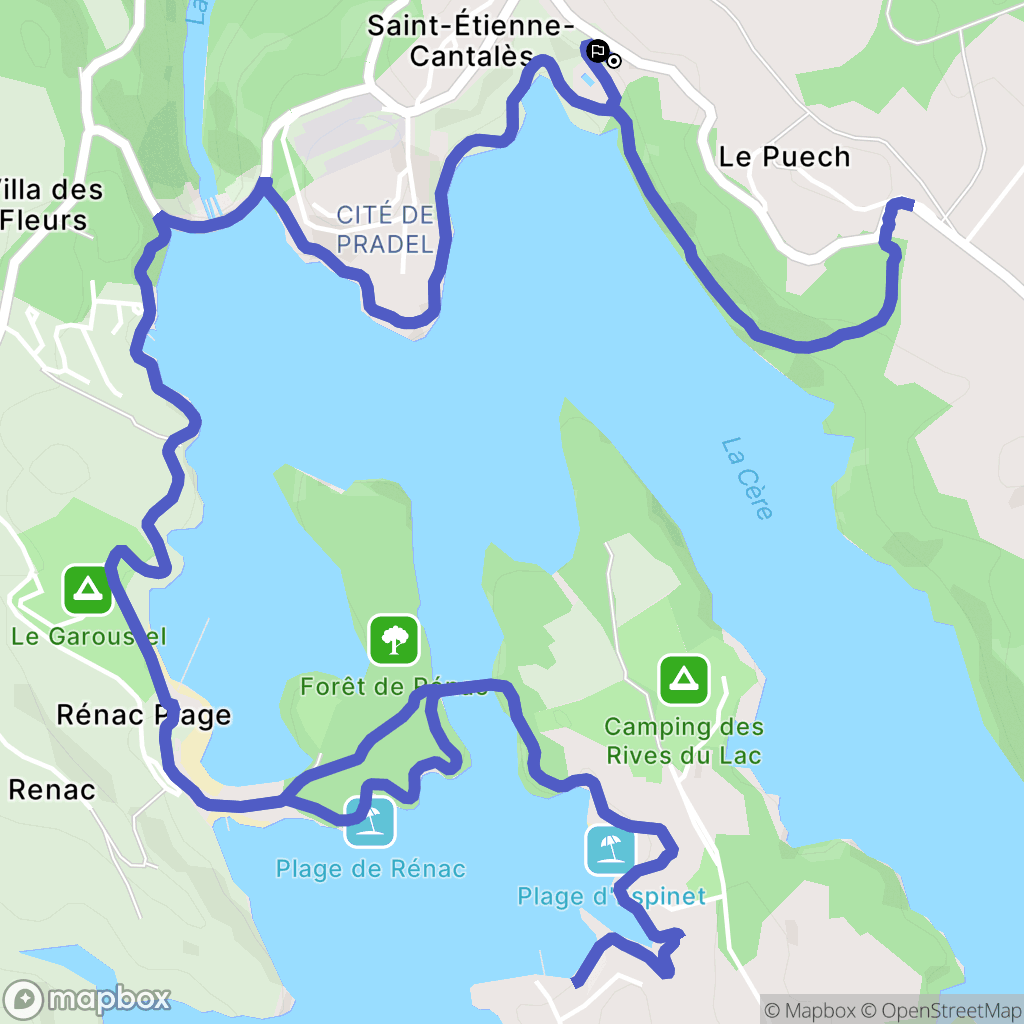 Saint-Étienne-Cantalès: routekaart voor buitenactiviteiten - France