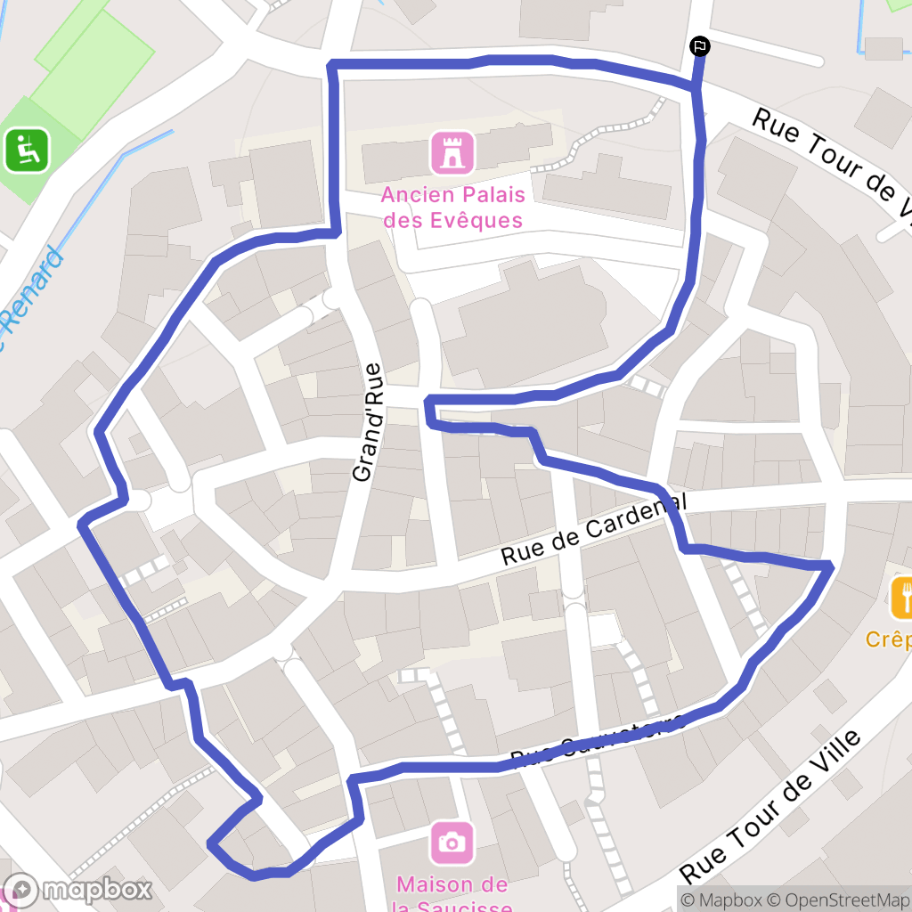 Issigeac : carte du parcours de randonnée - France