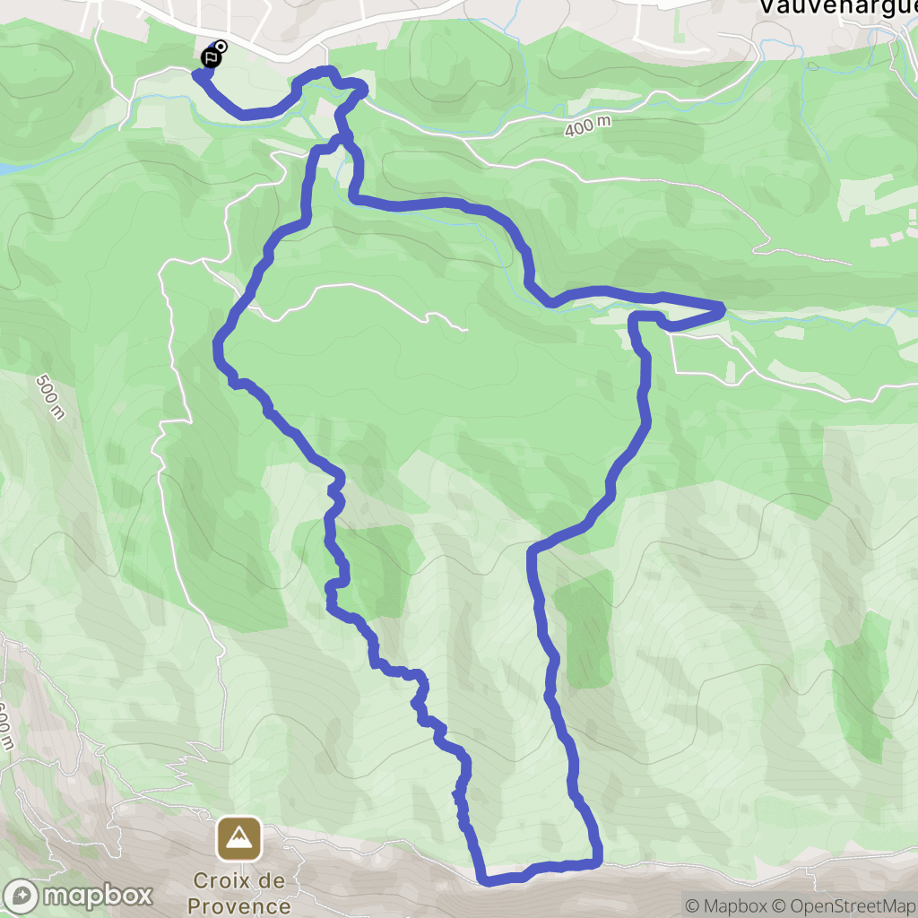 Vauvenargues : carte du parcours de randonnée - France