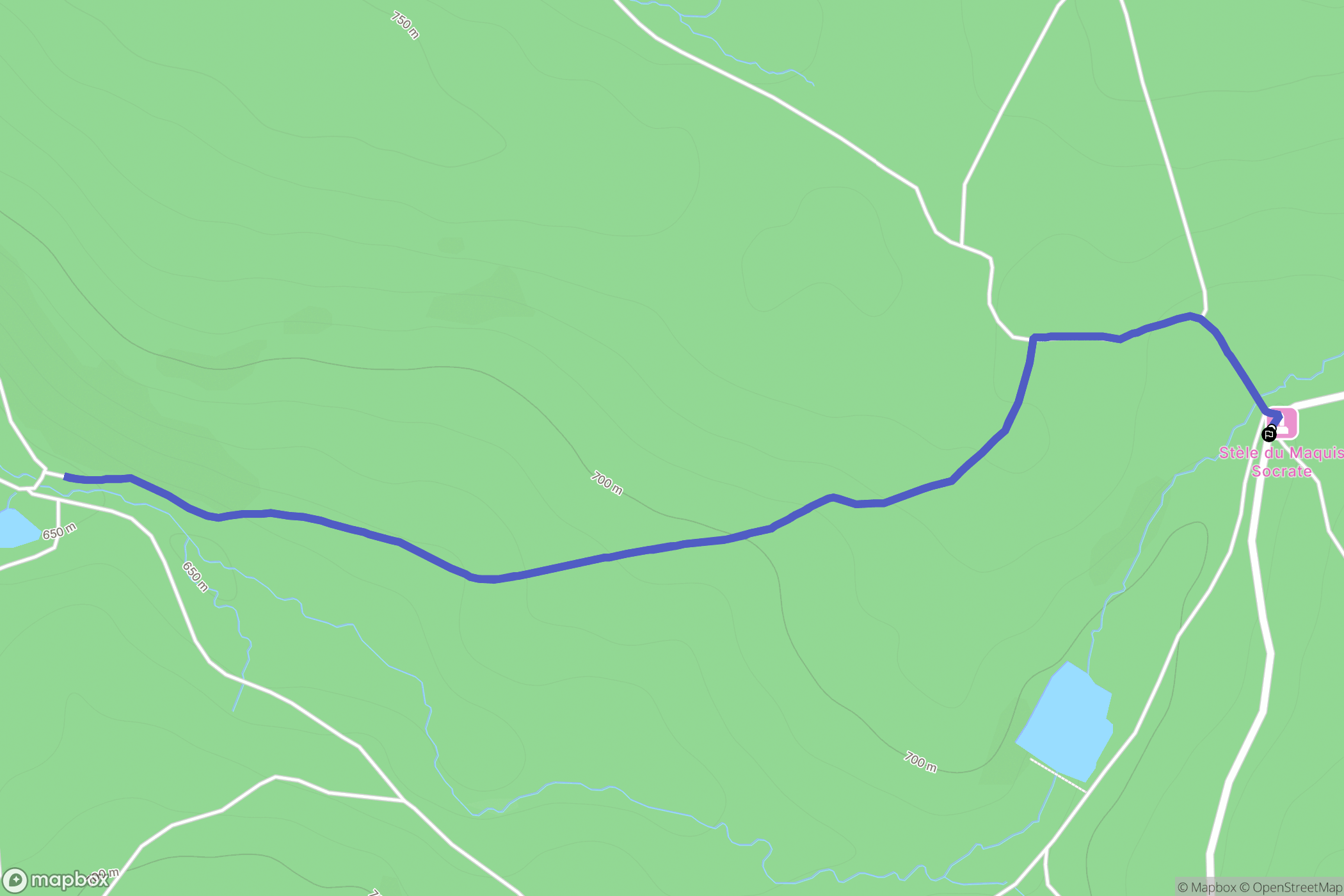 Anost : carte du parcours de randonnée - France