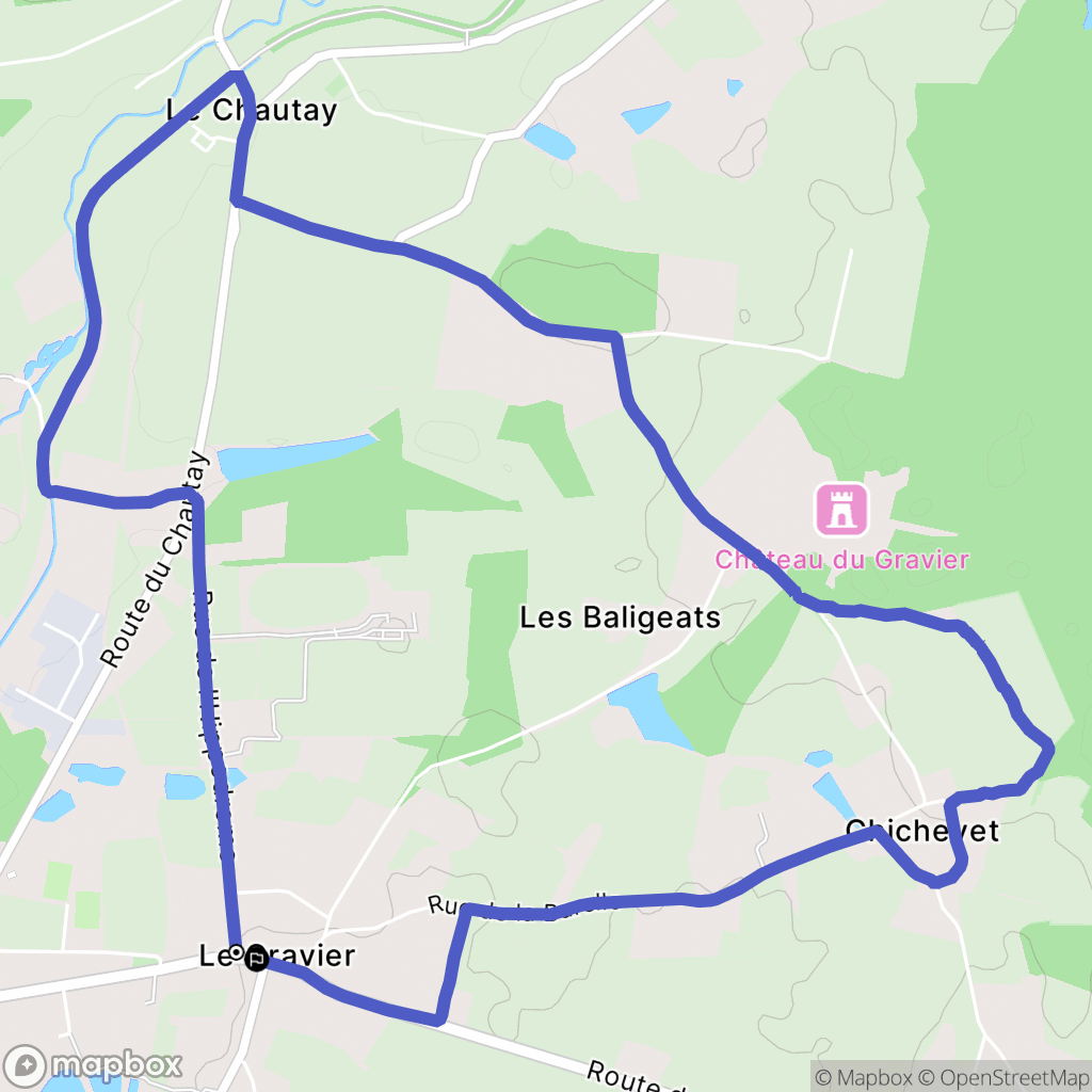 La Guerche-sur-l'Aubois : carte du parcours de randonnée - France