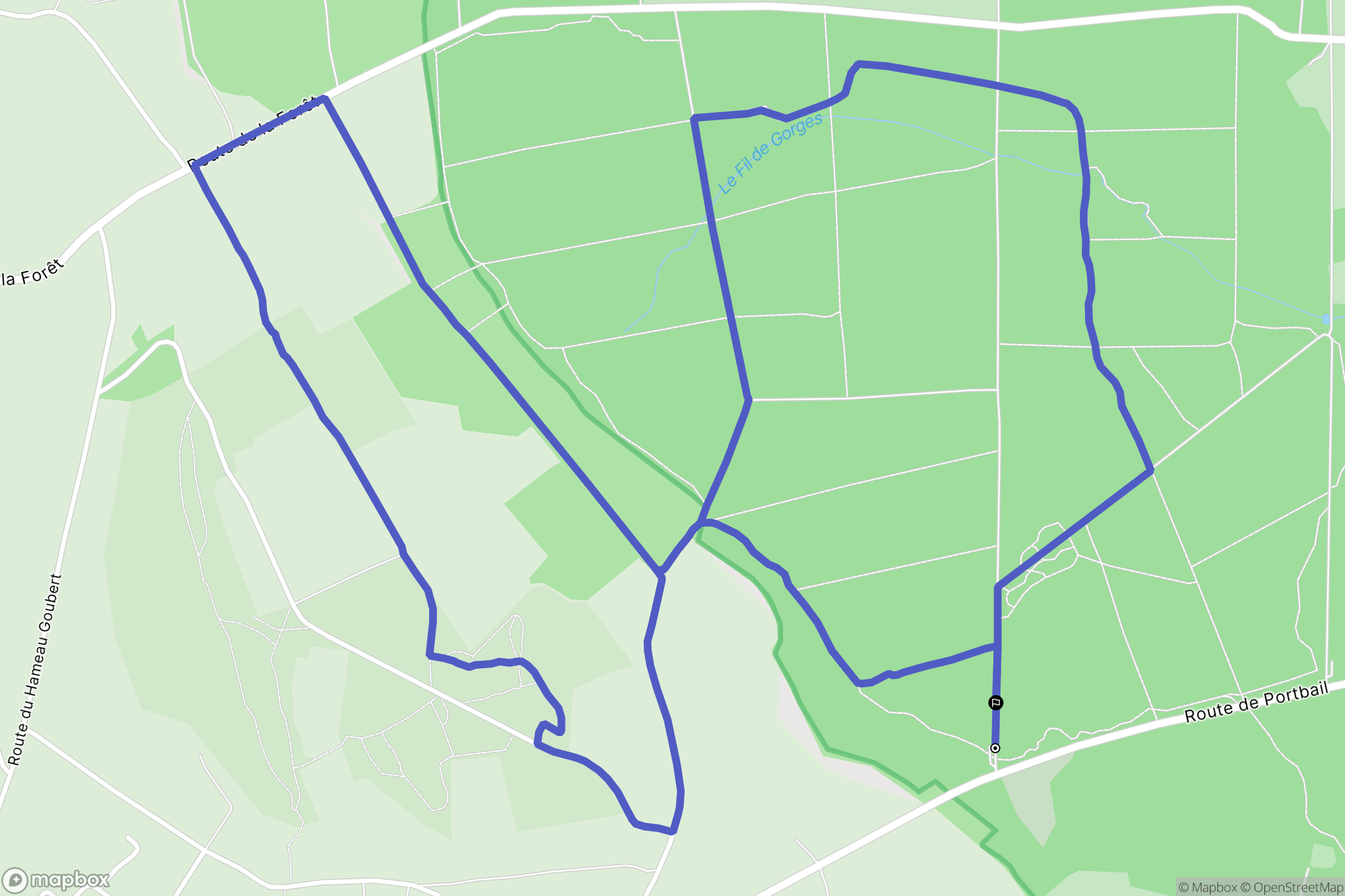 Saint-Sauveur-le-Vicomte : carte du parcours de randonnée - France