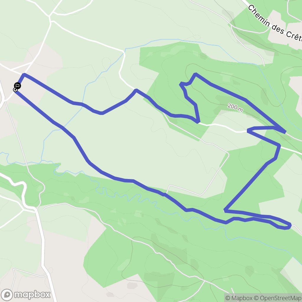 Urdès : carte du parcours de randonnée - France