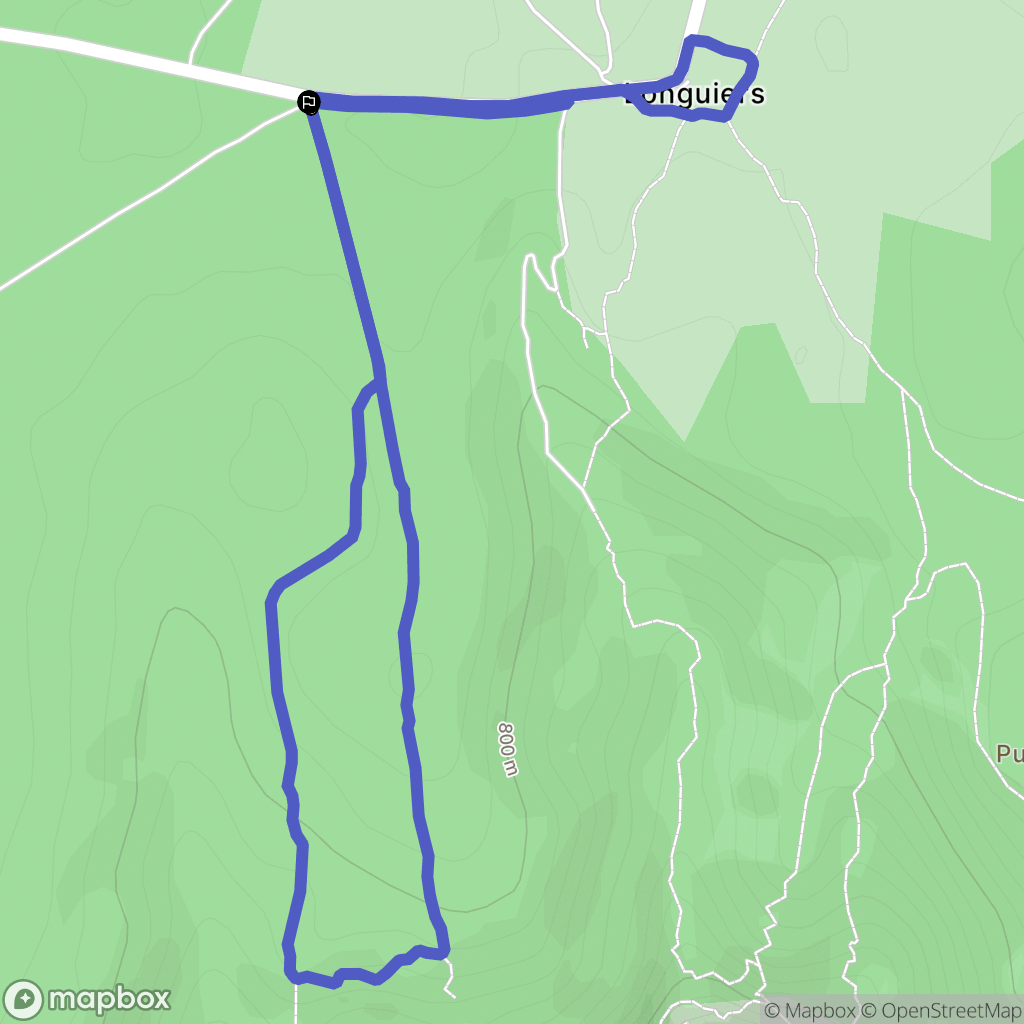 Millau : carte du parcours de randonnée - France