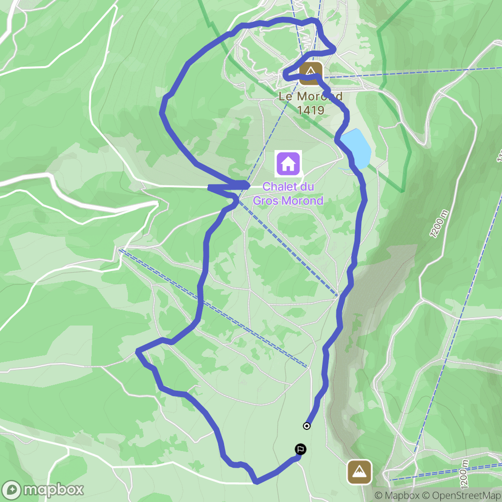 Longevilles-Mont-d'Or : carte du parcours de randonnée - France
