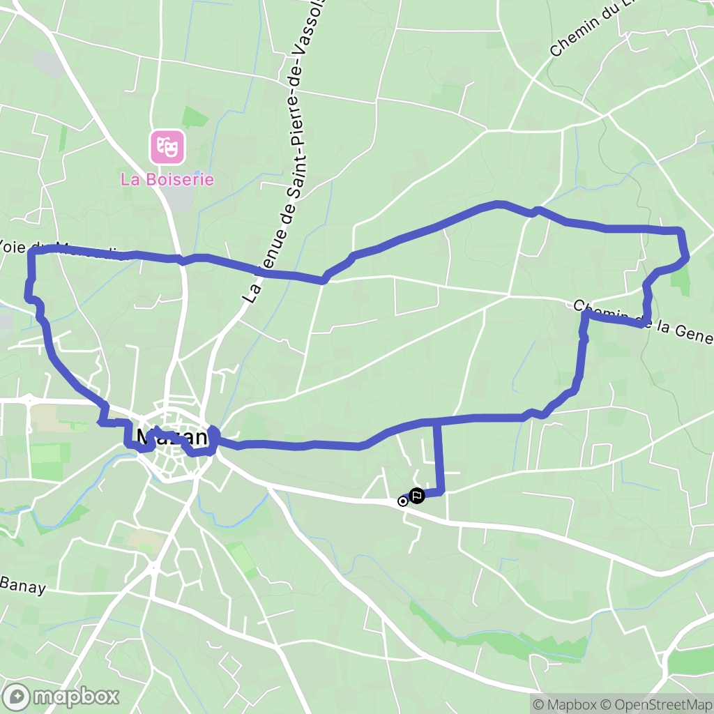 Mazan : carte du parcours de randonnée - France