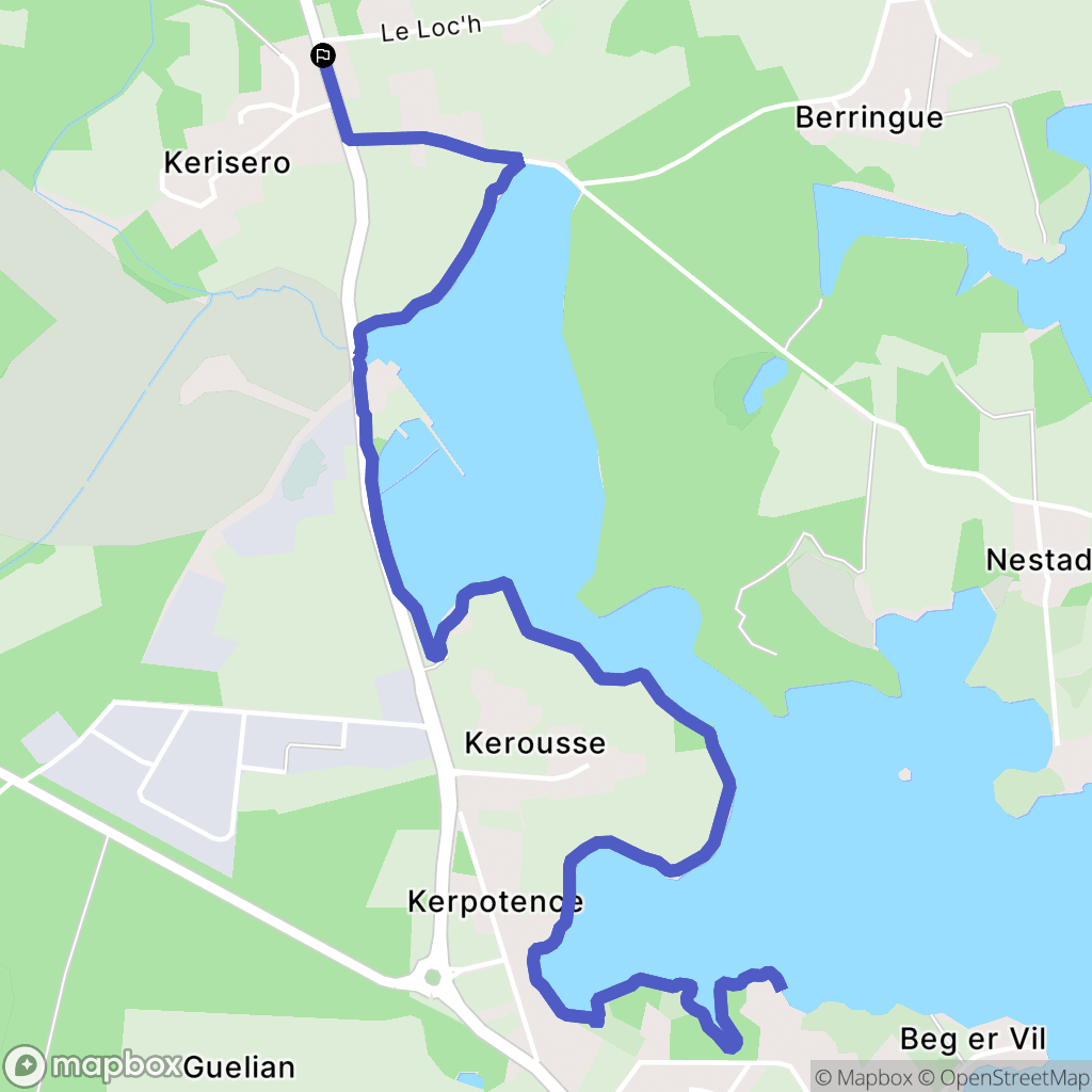 Plouhinec : carte du parcours de randonnée - France