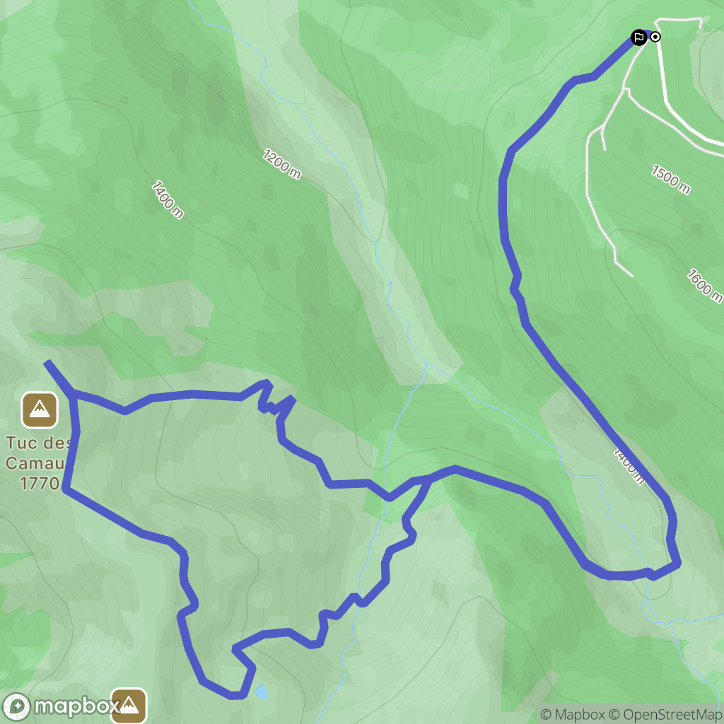 Bethmale : carte du parcours de randonnée - France