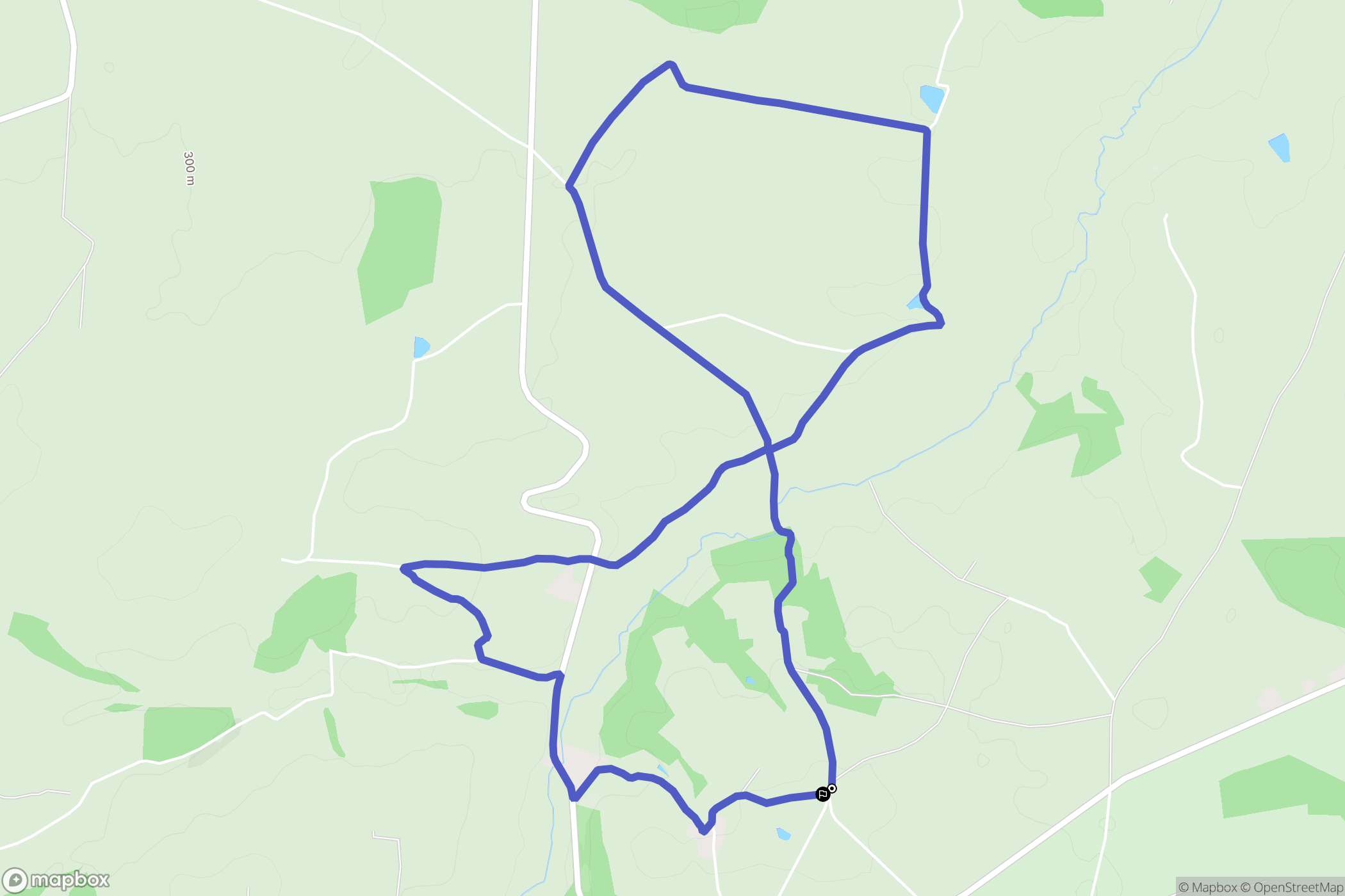 Liernolles : carte du parcours de randonnée - France