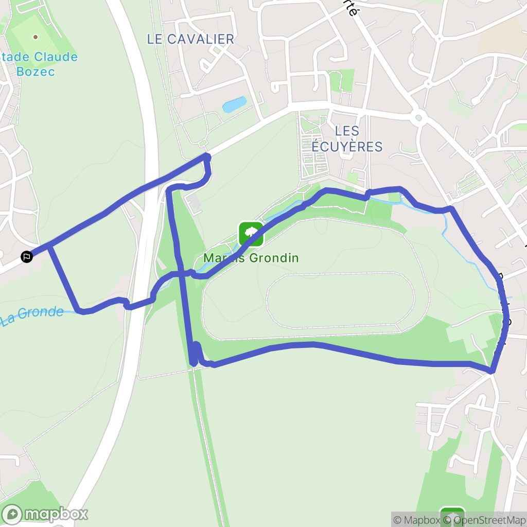 Giberville : carte du parcours de randonnée - France