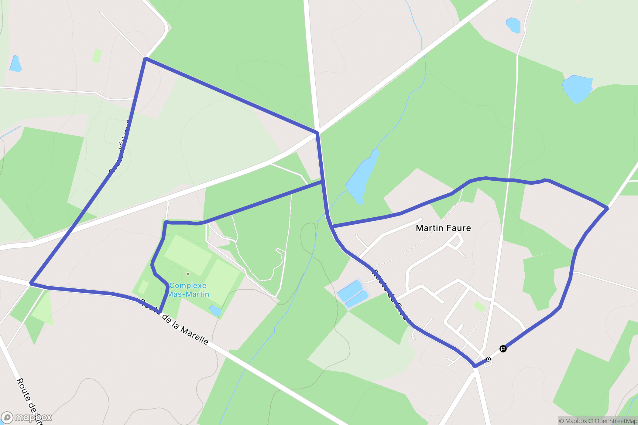 Veyrac : carte du parcours de randonnée - France