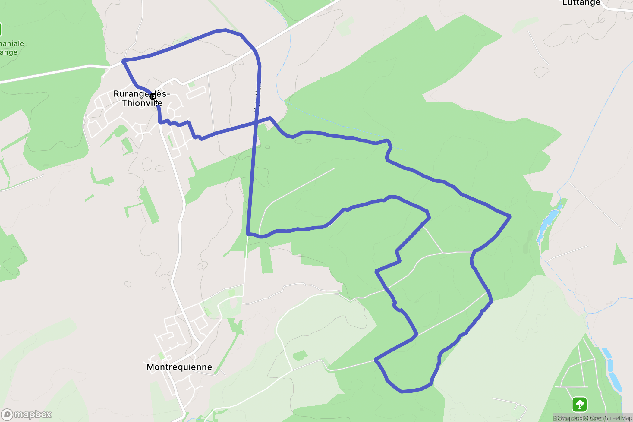 Rurange-lès-Thionville : carte du parcours de randonnée - France
