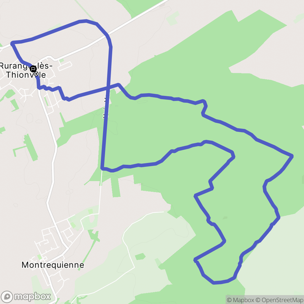 Rurange-lès-Thionville : carte du parcours de randonnée - France