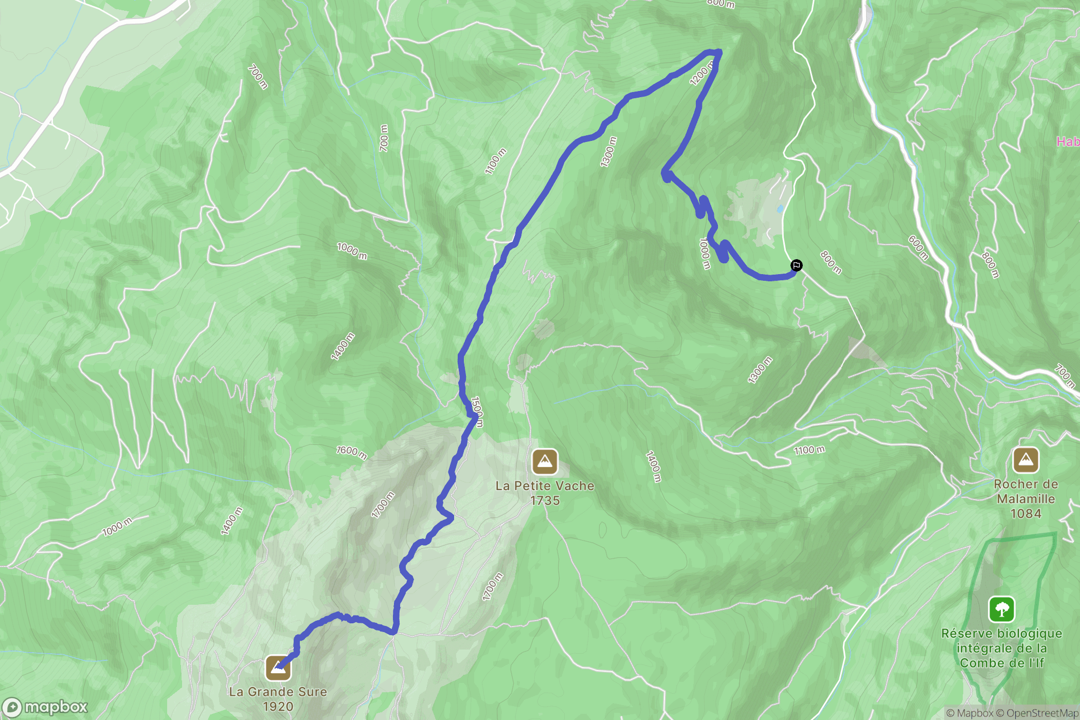 Saint-Laurent-du-Pont : carte du parcours de randonnée - France
