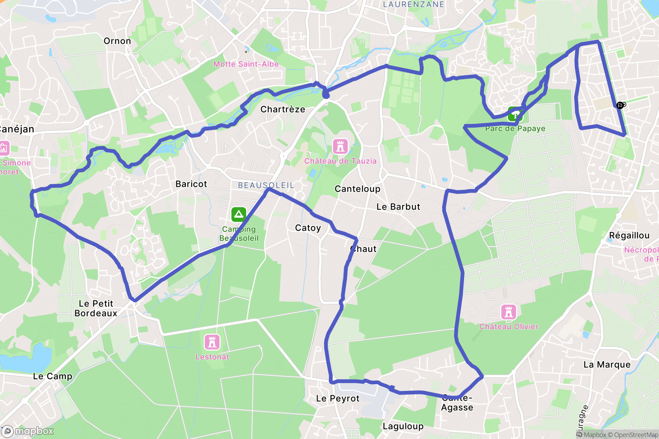 Villenave-d'Ornon : carte du parcours de randonnée - France