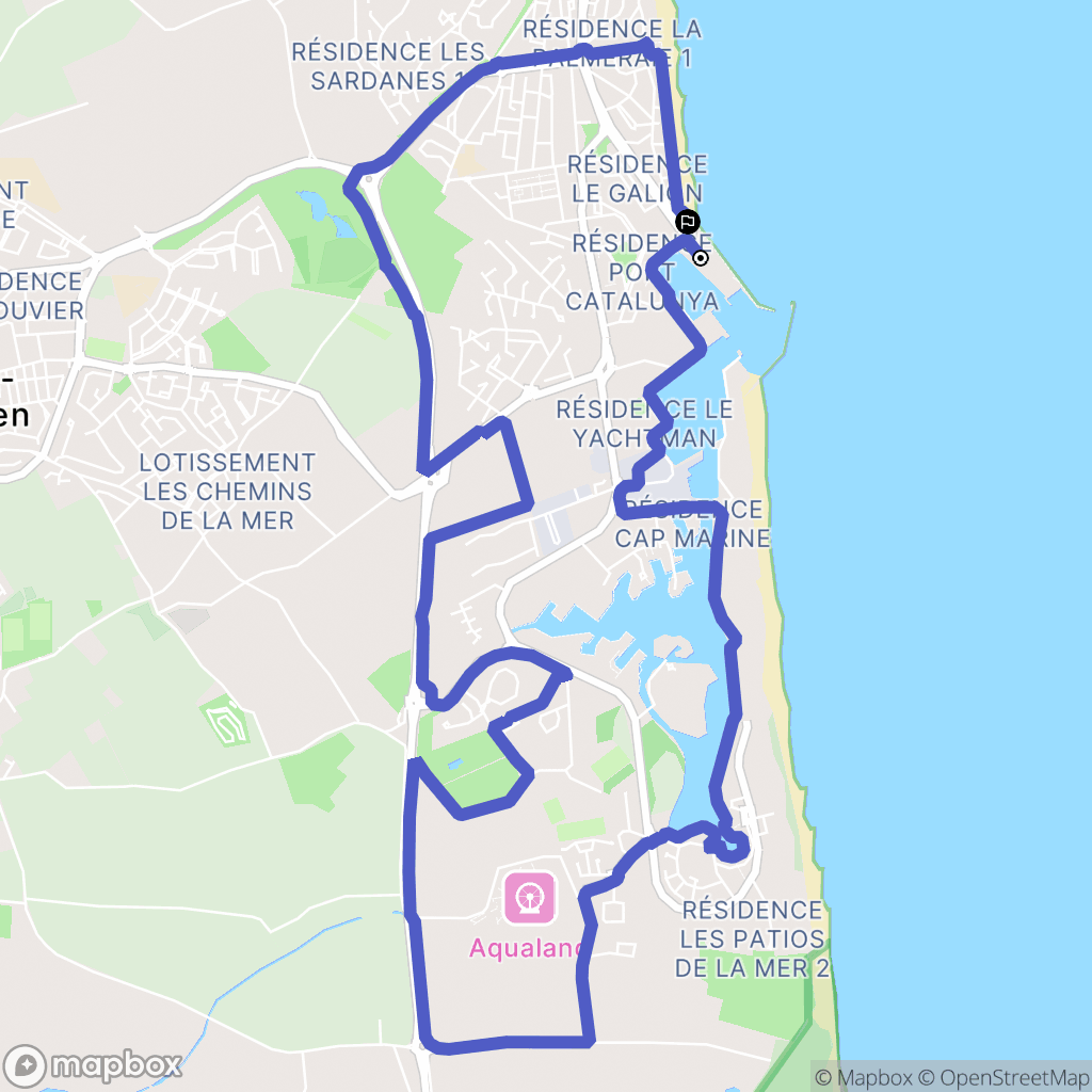 Saint-Cyprien : carte du parcours de randonnée - France