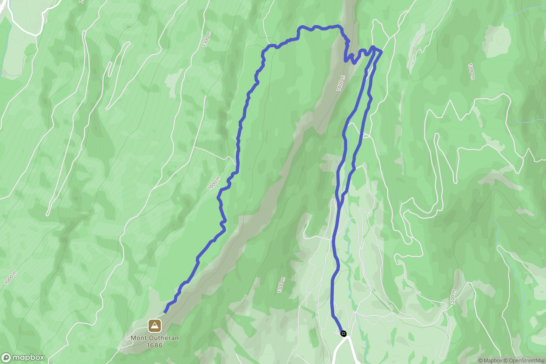 Entremont-le-Vieux : carte du parcours de randonnée - France