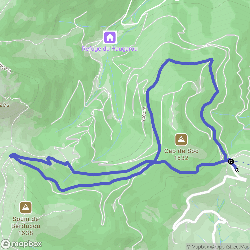 Aucun : carte du parcours de randonnée - France