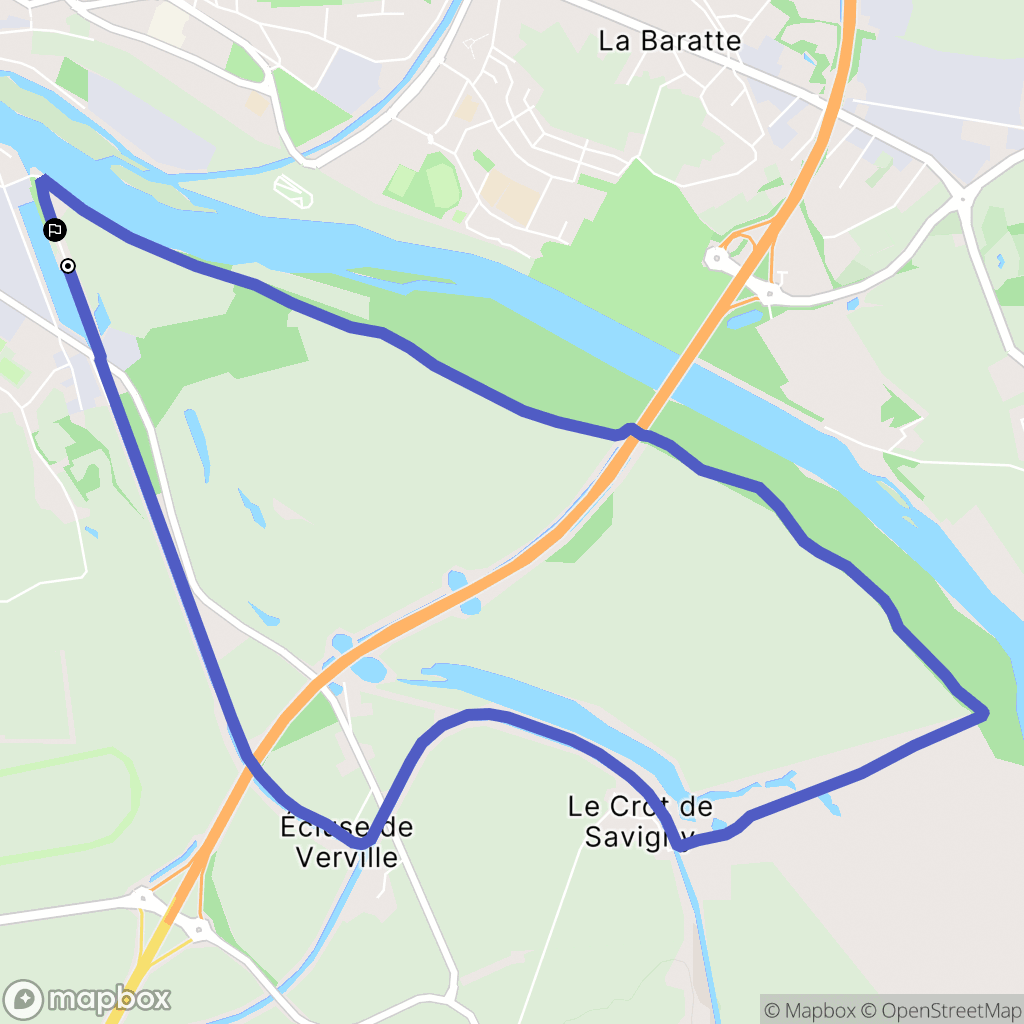 Nevers : carte du parcours de randonnée - France
