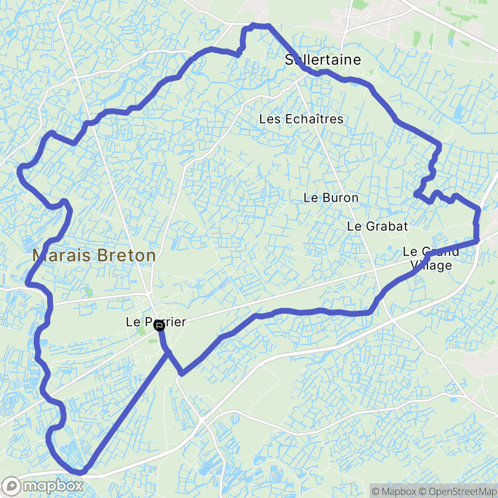 Le Perrier : carte du parcours de randonnée - France