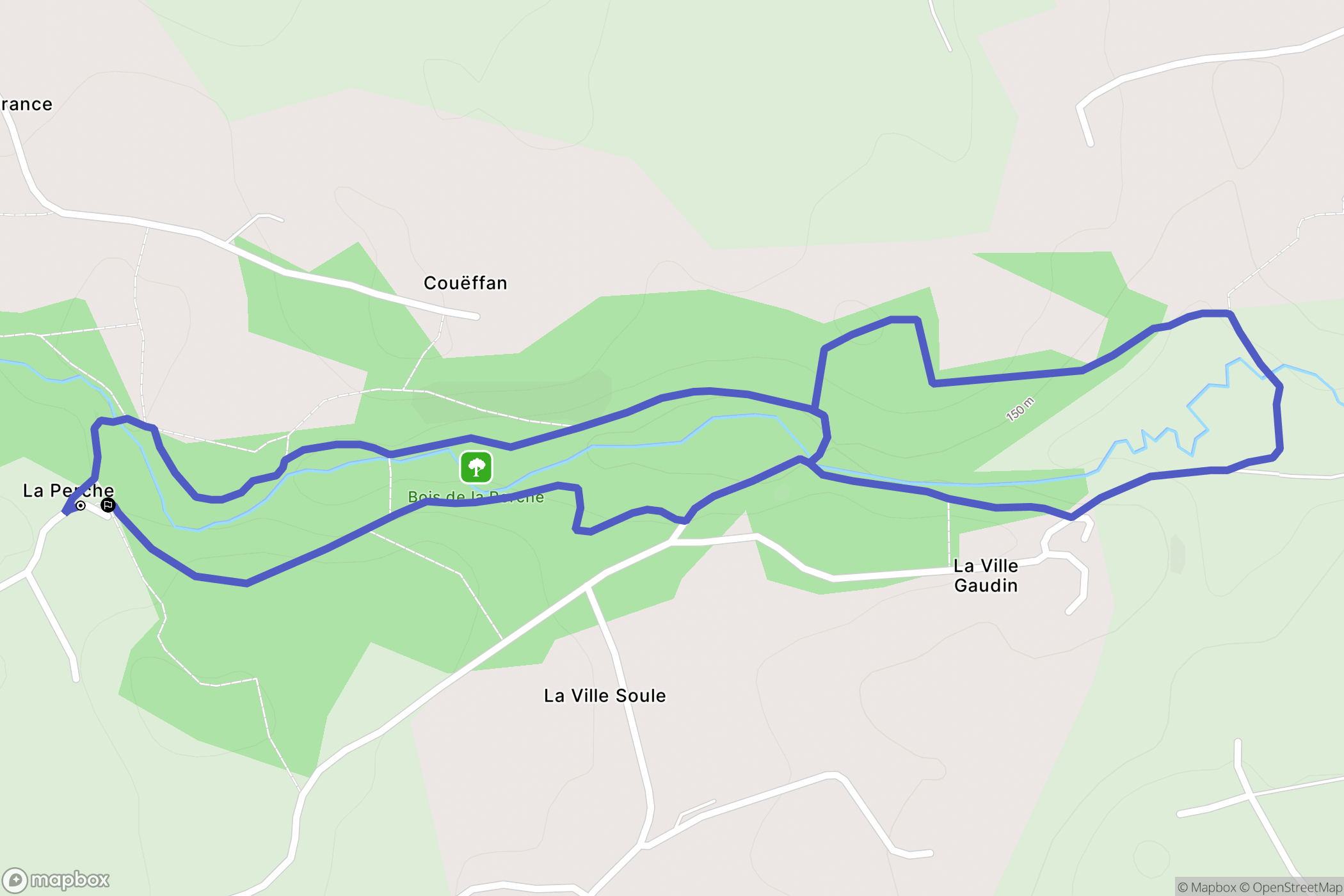 Quintin : carte du parcours de randonnée - France