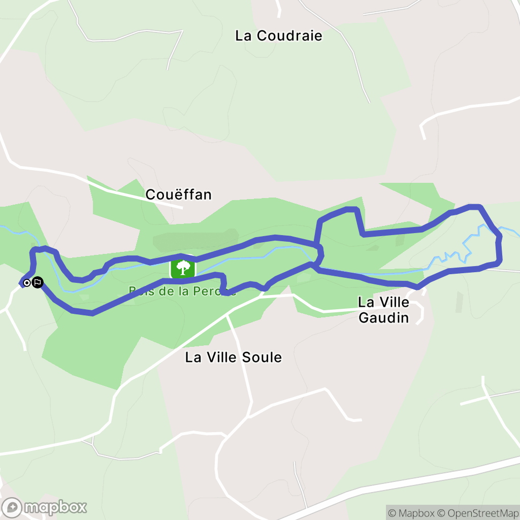 Quintin : carte du parcours de randonnée - France