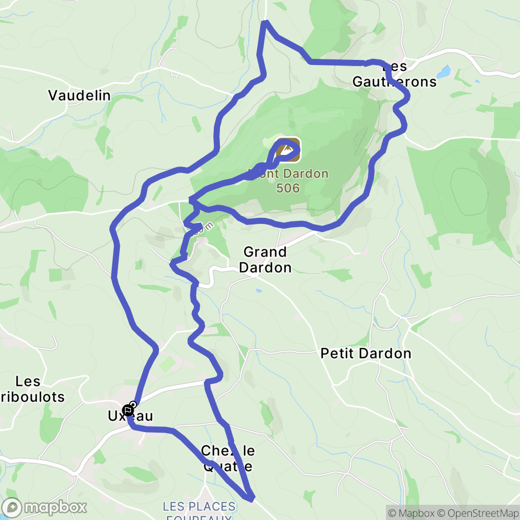 Uxeau: routekaart voor buitenactiviteiten - France