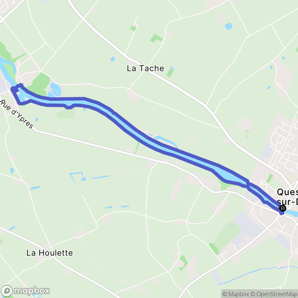 Quesnoy-sur-Deûle : carte du parcours de randonnée - France