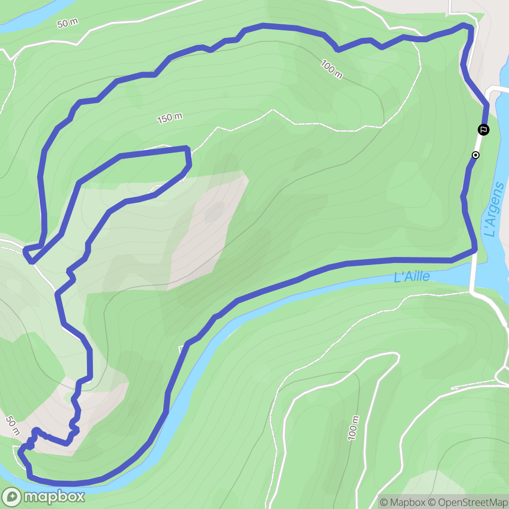 Les Arcs : carte du parcours de randonnée - France