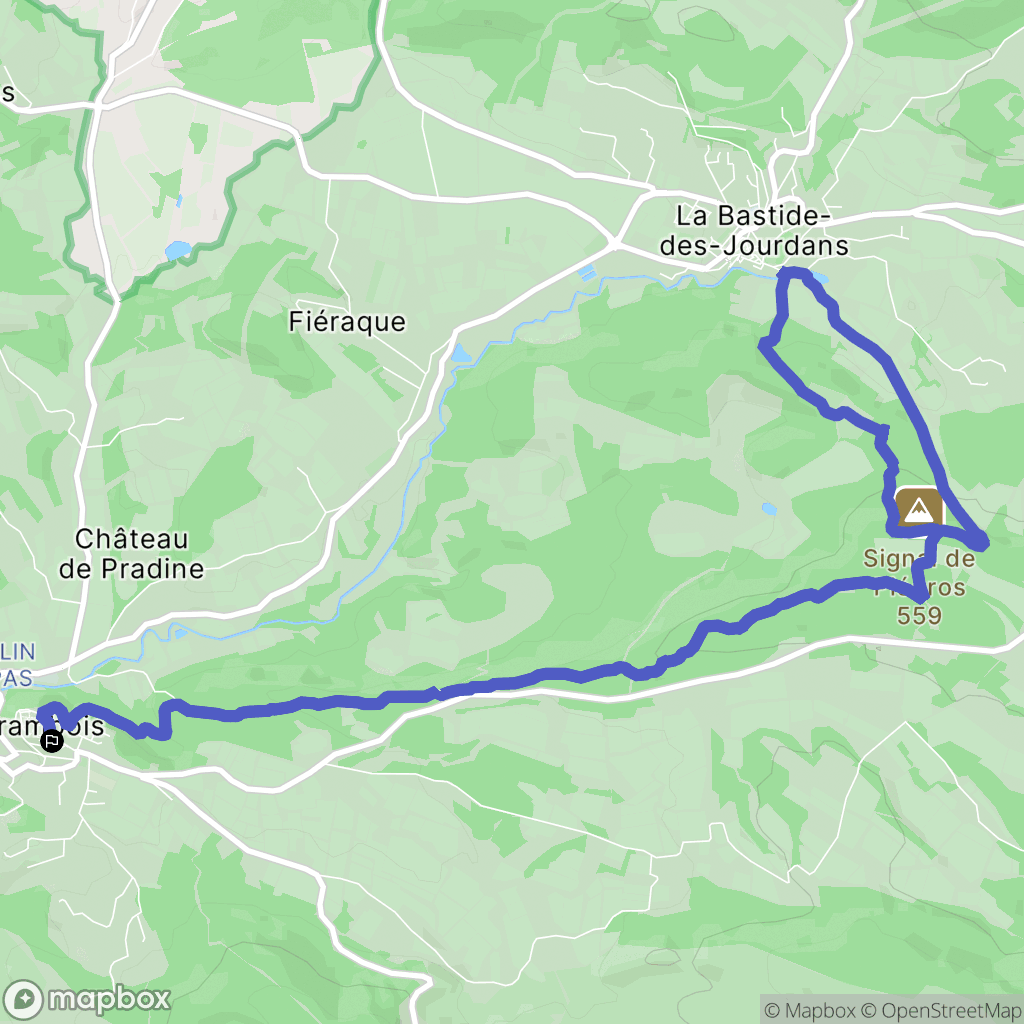 Grambois : carte du parcours de randonnée - France