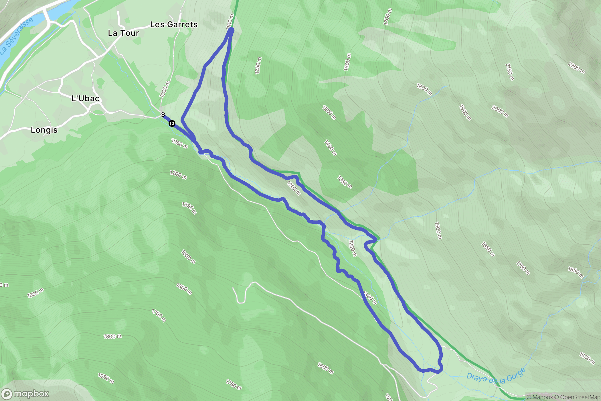 Saint-Maurice-en-Valgodemard : carte du parcours de randonnée - France