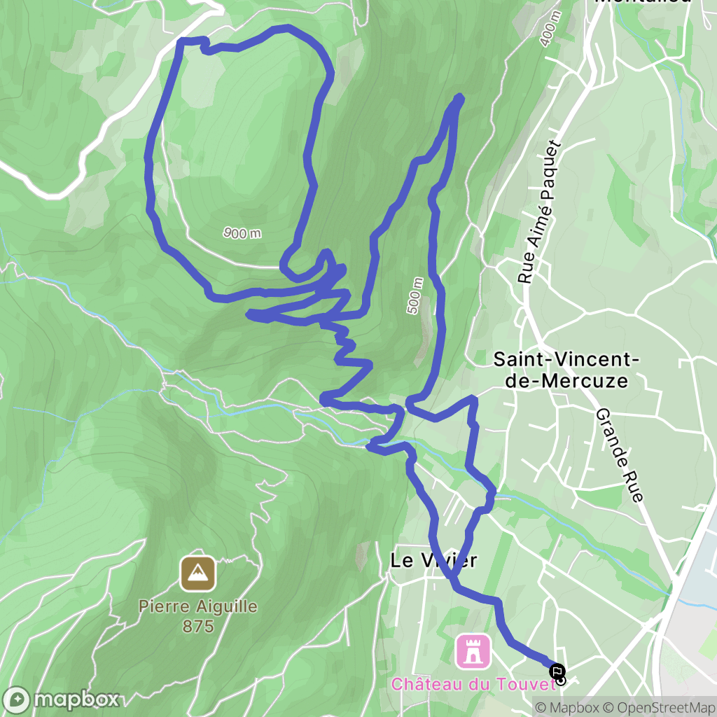 Le Touvet : carte du parcours de randonnée - France