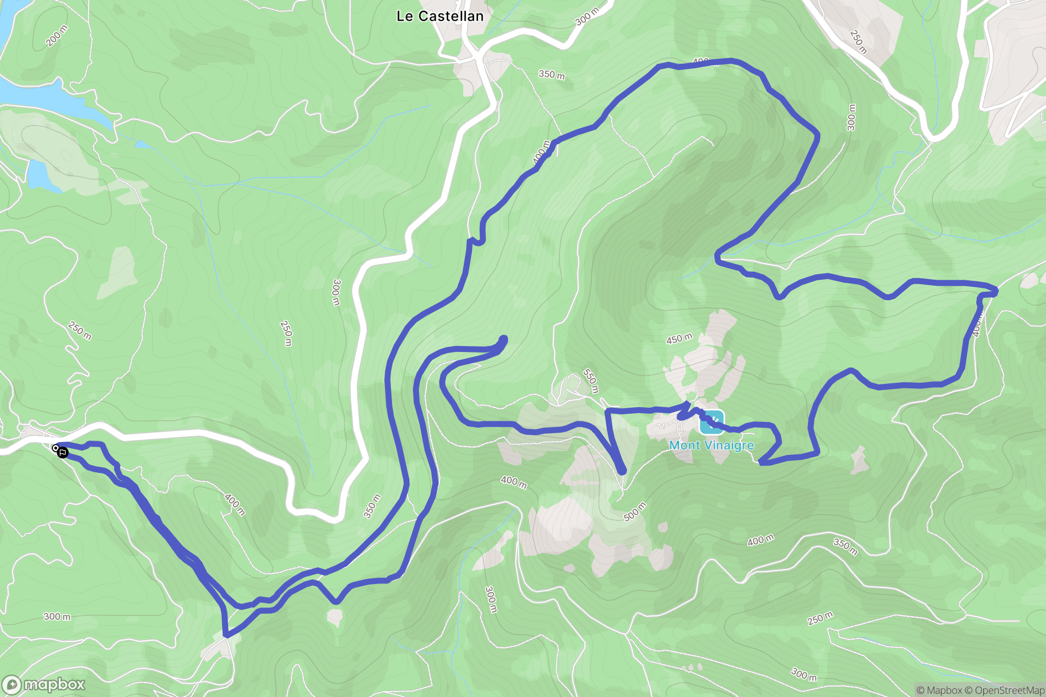 Fréjus : carte du parcours de randonnée - France