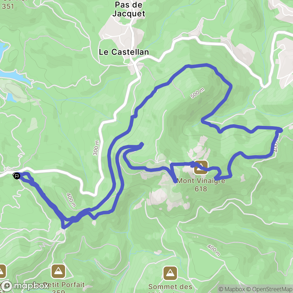 Fréjus : carte du parcours de randonnée - France