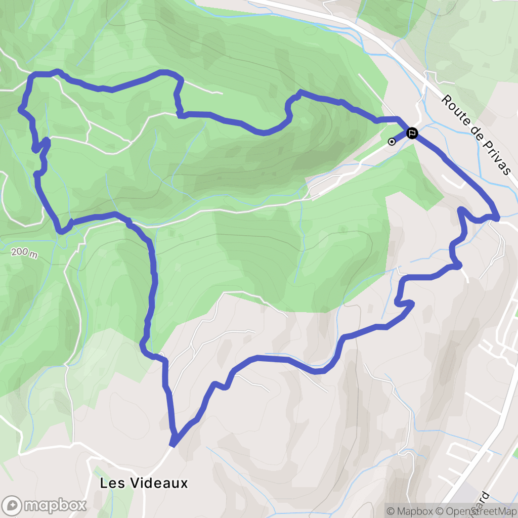 Rochemaure : carte du parcours de randonnée - France