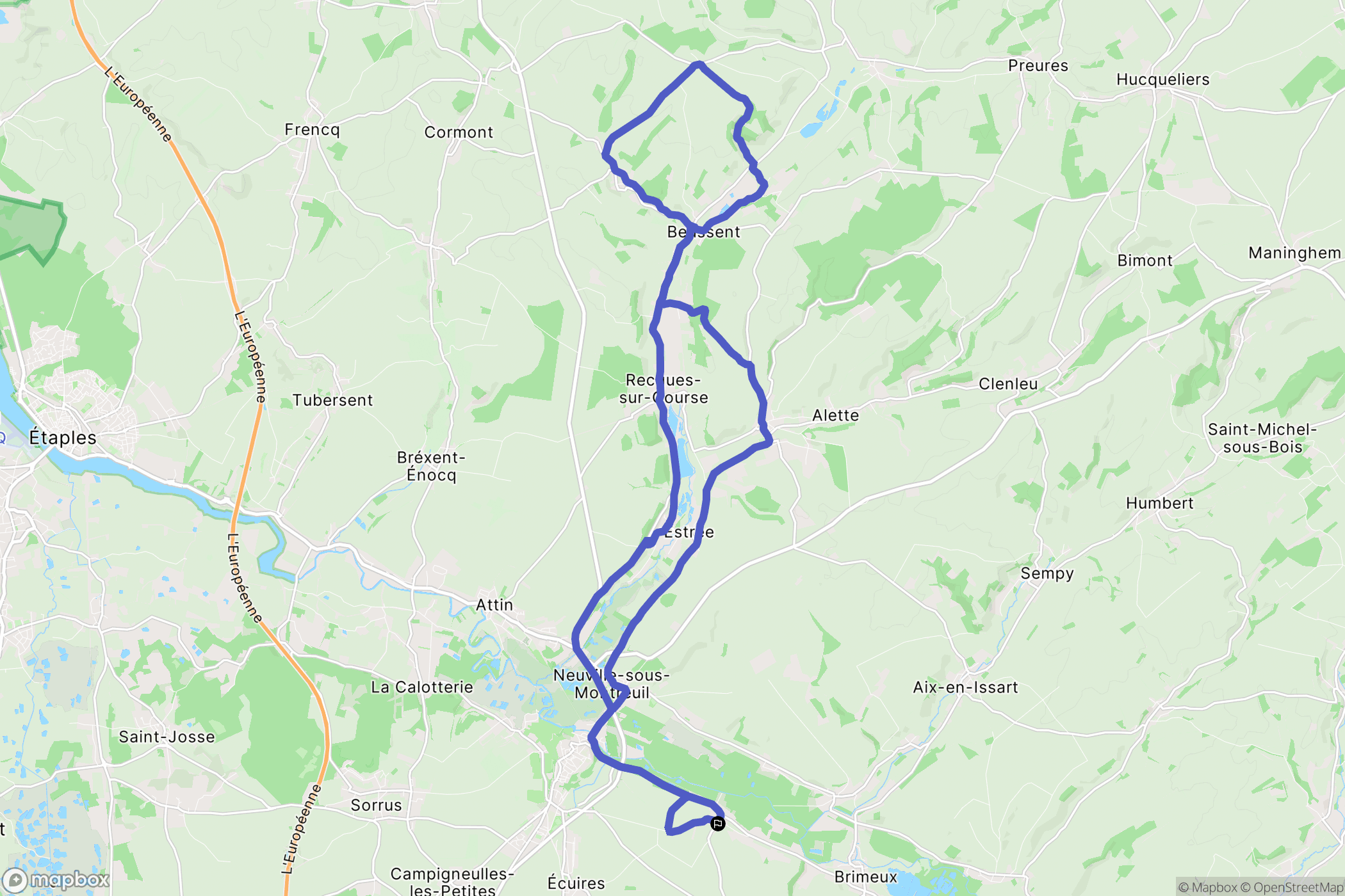 Beaumerie-Saint-Martin : carte du parcours de randonnée - France