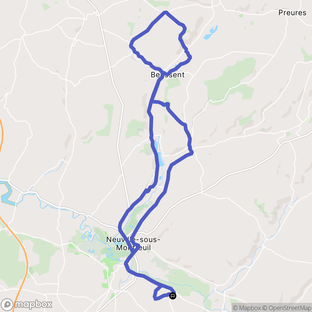 Beaumerie-Saint-Martin : carte du parcours de randonnée - France