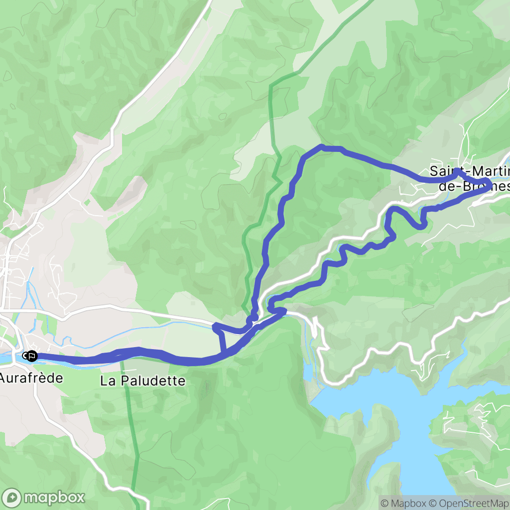 Gréoux-les-Bains : carte du parcours de randonnée - France