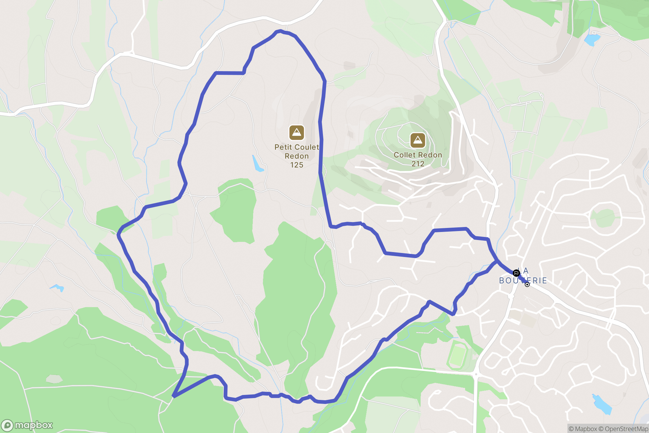 Roquebrune-sur-Argens : carte du parcours de randonnée - France