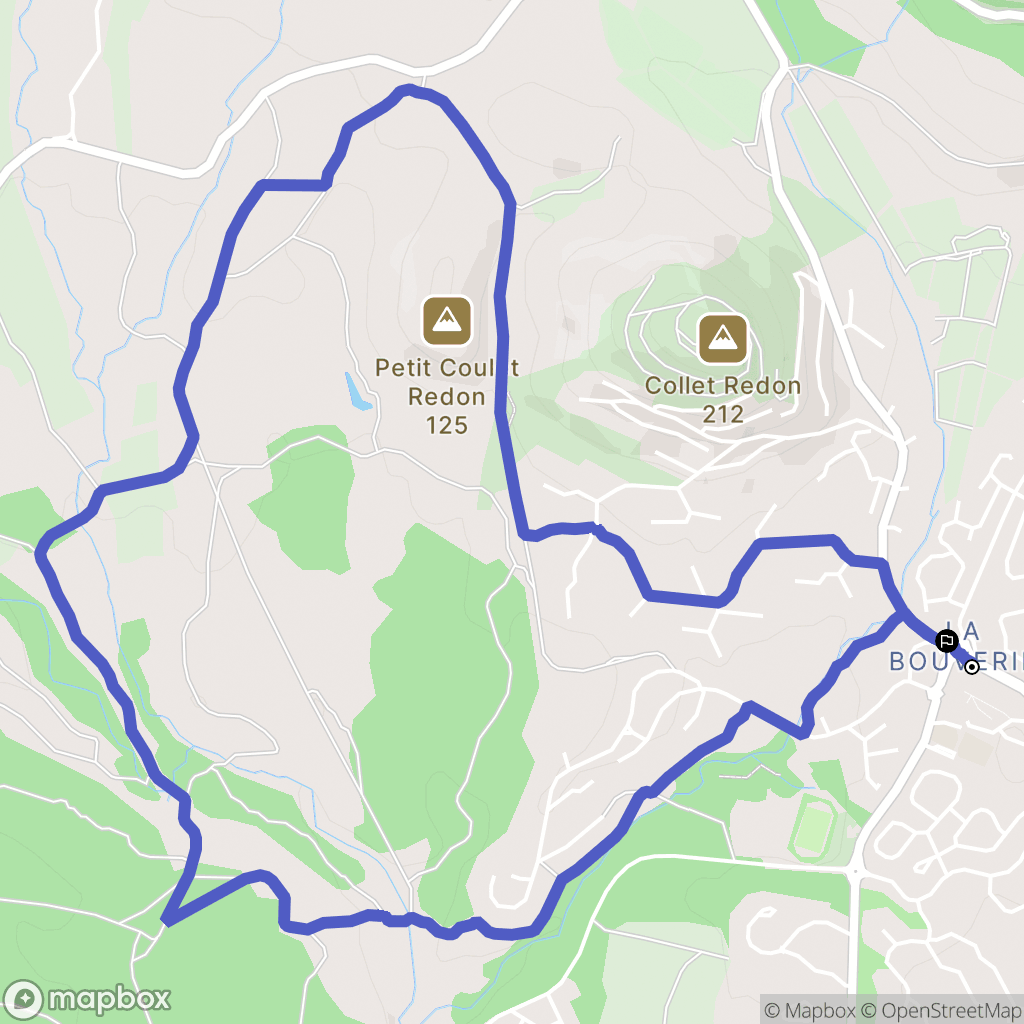Roquebrune-sur-Argens : carte du parcours de randonnée - France