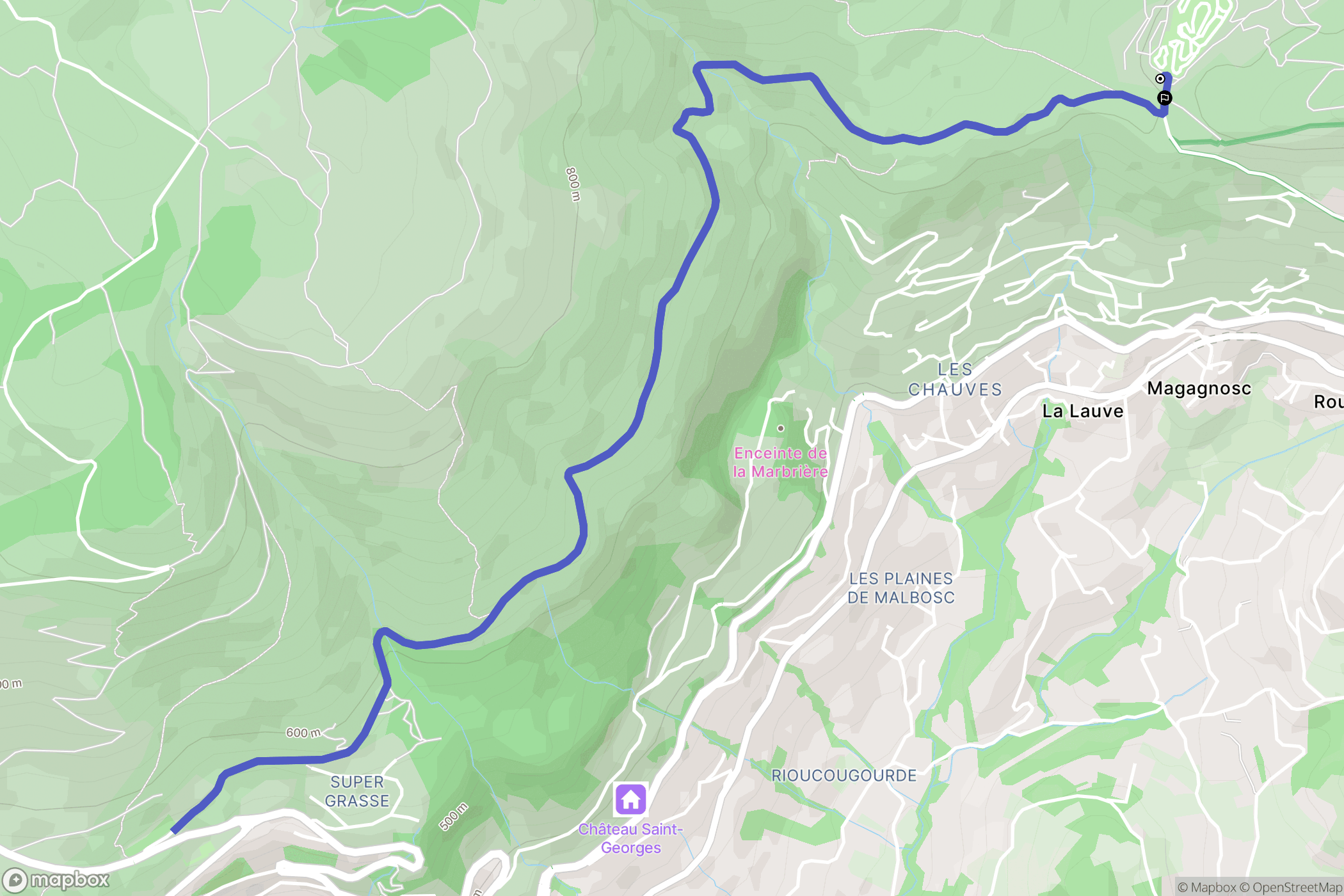 Le Bar-sur-Loup: routekaart voor buitenactiviteiten - France