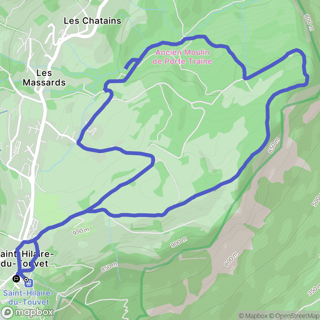Saint Hilaire du Touvet : carte du parcours de randonnée - France