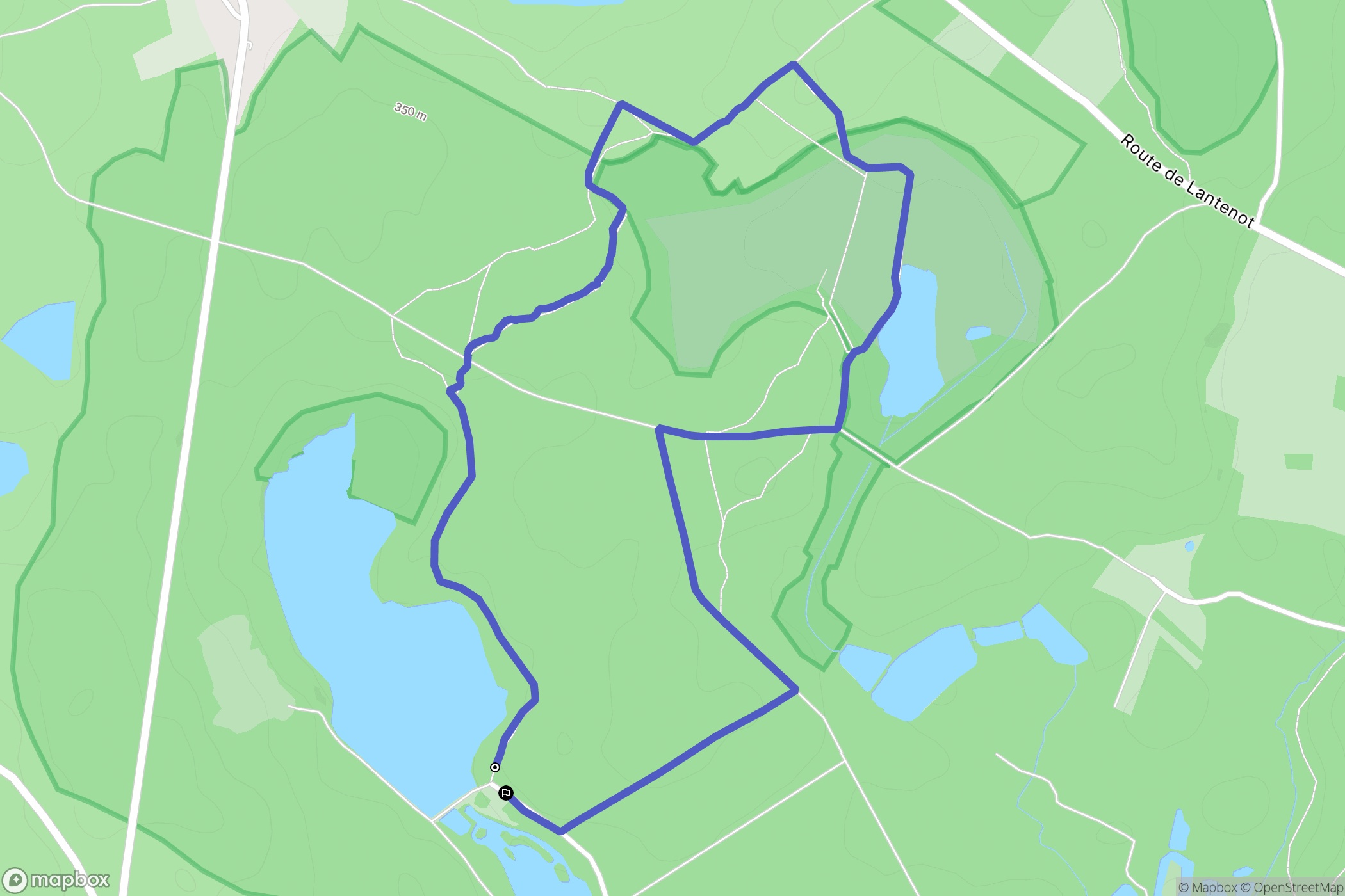 Saint-Germain : carte du parcours de randonnée - France