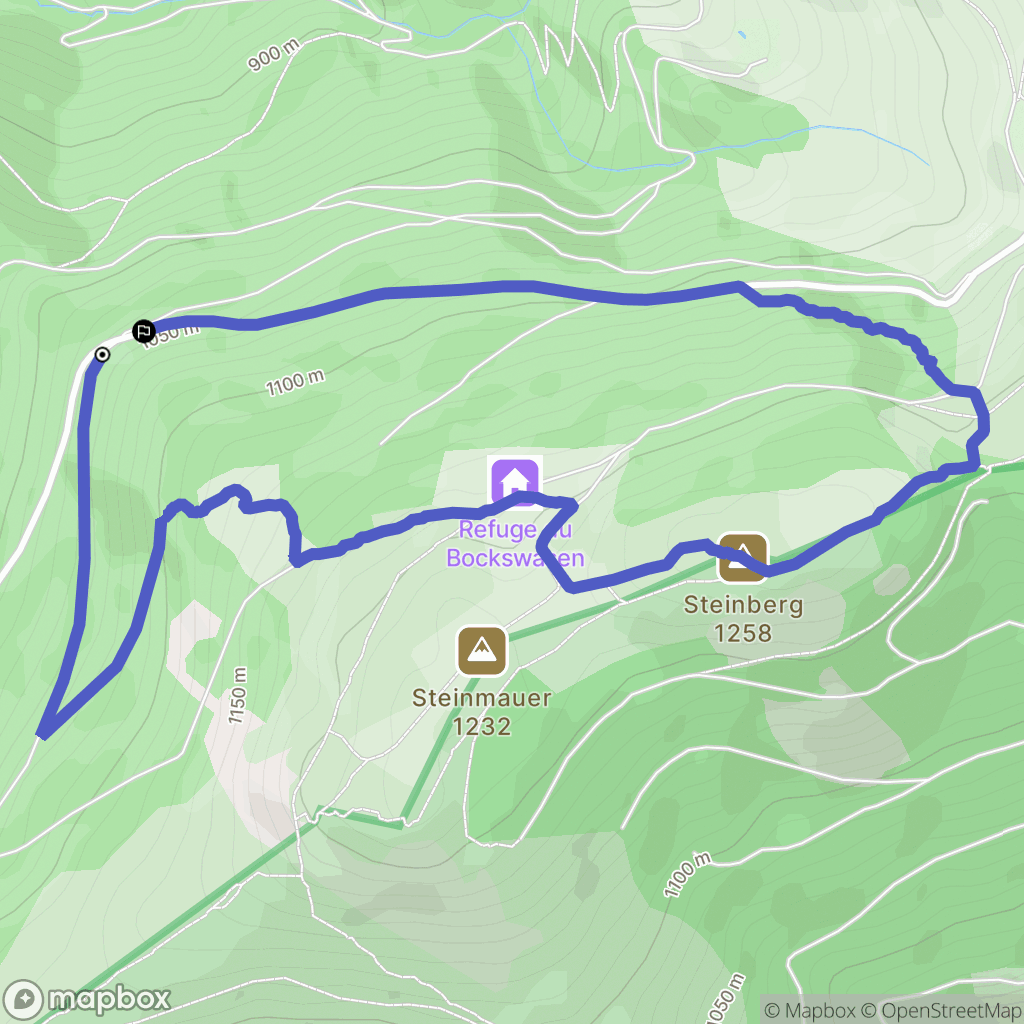 Sondernach : carte du parcours de randonnée - France