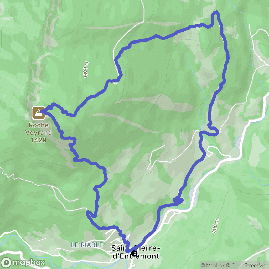 Saint-Pierre-d'Entremont : carte du parcours de randonnée - France