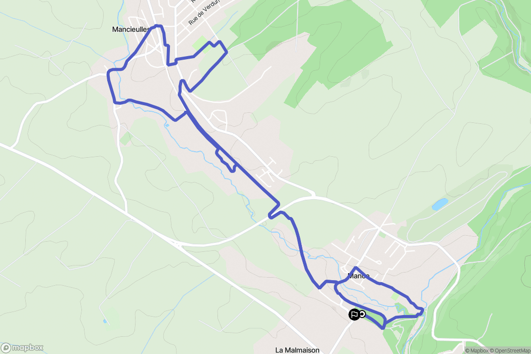 Val de Briey : carte du parcours de randonnée - France
