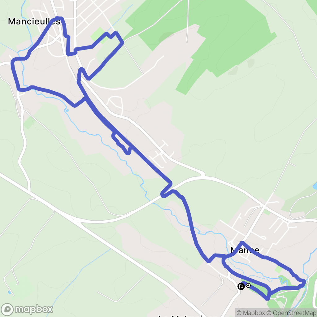 Val de Briey : carte du parcours de randonnée - France